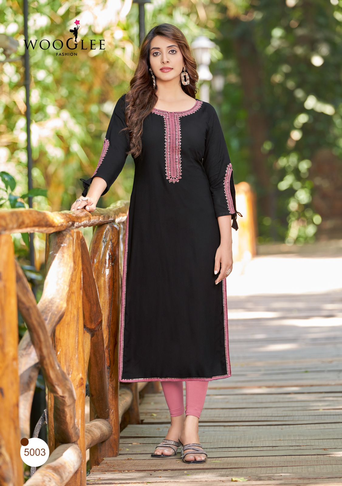 Wooglee Shloka Designer Embroidery Kurtis Catalog